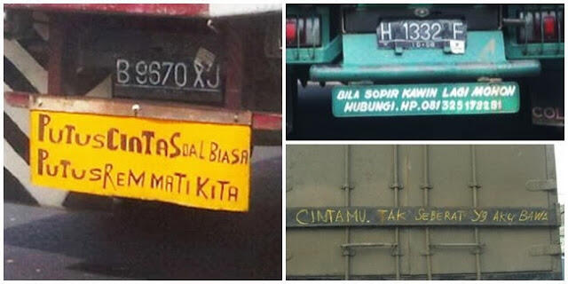 TULISAN TULISAN TRUK YG BIKIN KITA NGAKAK ..