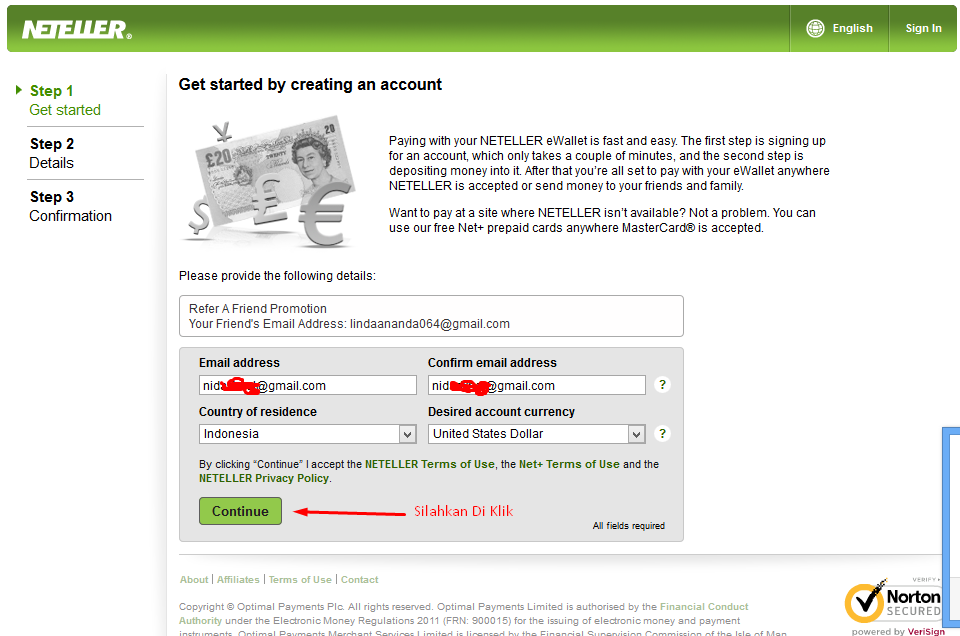 Cara Membuat Neteller Untuk Deposit Dan WD dana kepada Broker Forex