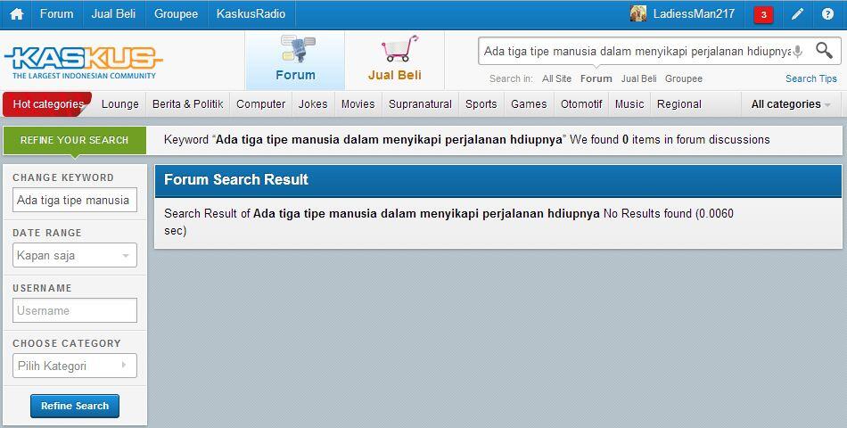 Ada tiga tipe manusia dalam menyikapi perjalanan hdiupnya