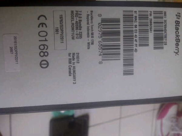 Blackberry 9810 White, Fullset, Ex Tam, Masuk gan !!