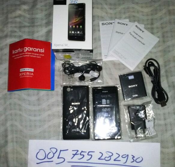 Xperia M Dual Sim Black, Super Mulus, Like New, 2mg pakai, Malang