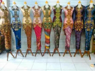 JUAL KEBAYA BAHAN GLITTER POLA HARGA MURAH