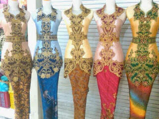 JUAL KEBAYA BAHAN GLITTER POLA HARGA MURAH