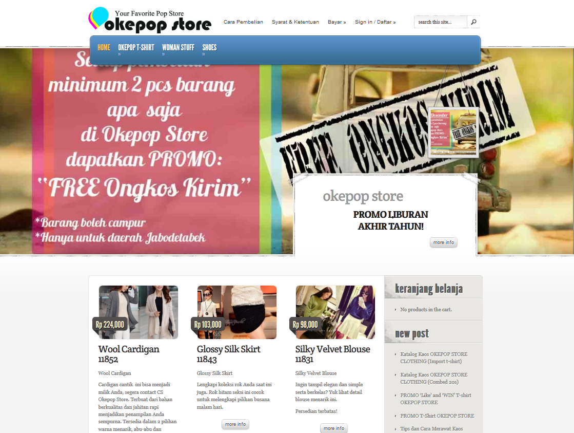 &#91;ANGEL INVESTOR &amp; MENTOR&#93; Okepop Store (Clothing and Online Shop)