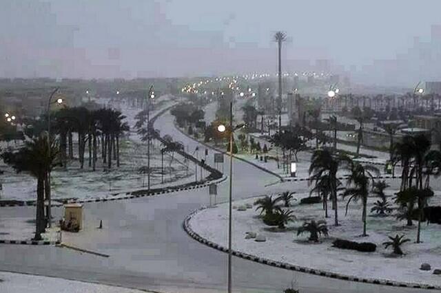 Hujan Salju Turun di Mesir untuk Pertama Kalinya Hebohkan KASKUS