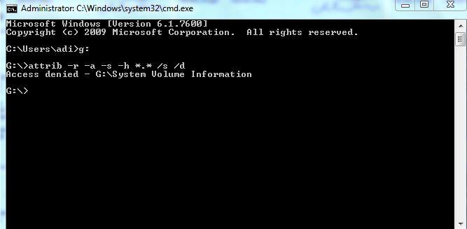 Cara Hard Disk Ke Hiden Oleh Virus