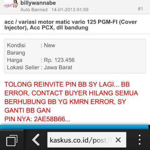 surat terbuka billywannabe perihal autobanned, my new ID: billywannabe.jr