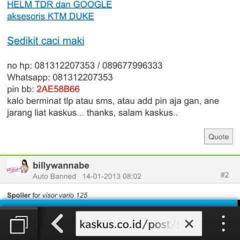 surat terbuka billywannabe perihal autobanned, my new ID: billywannabe.jr
