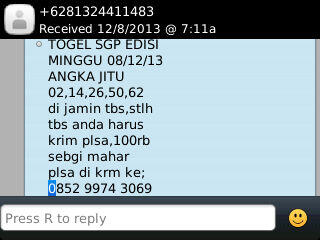 Ini sms maksute ape yeh gan ?