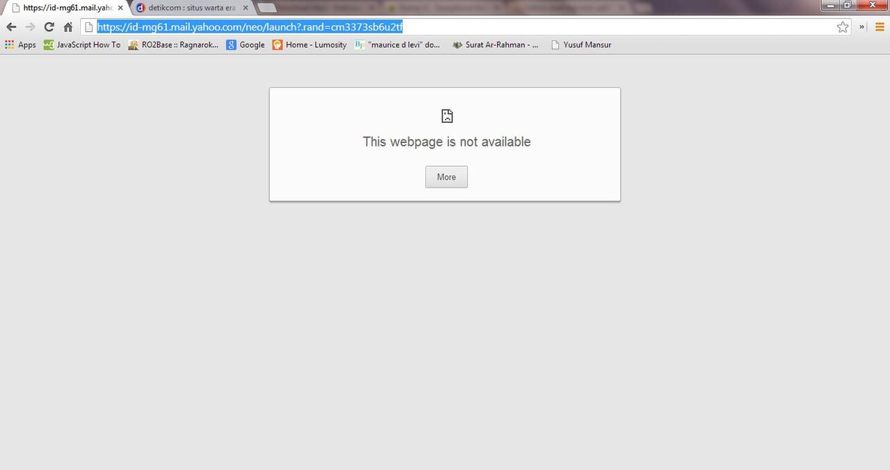 Yahoo mail lagi eror yah?