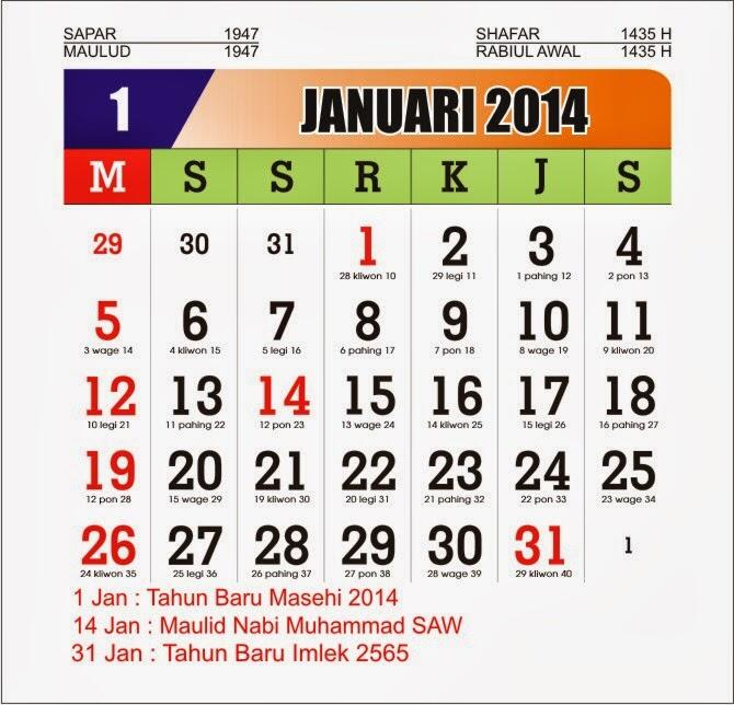 Januari 2014 = Bulan LIBURAN