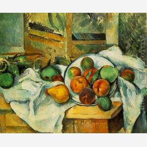 Table, Napkin and Fruit, 1895-1900_Cezanne