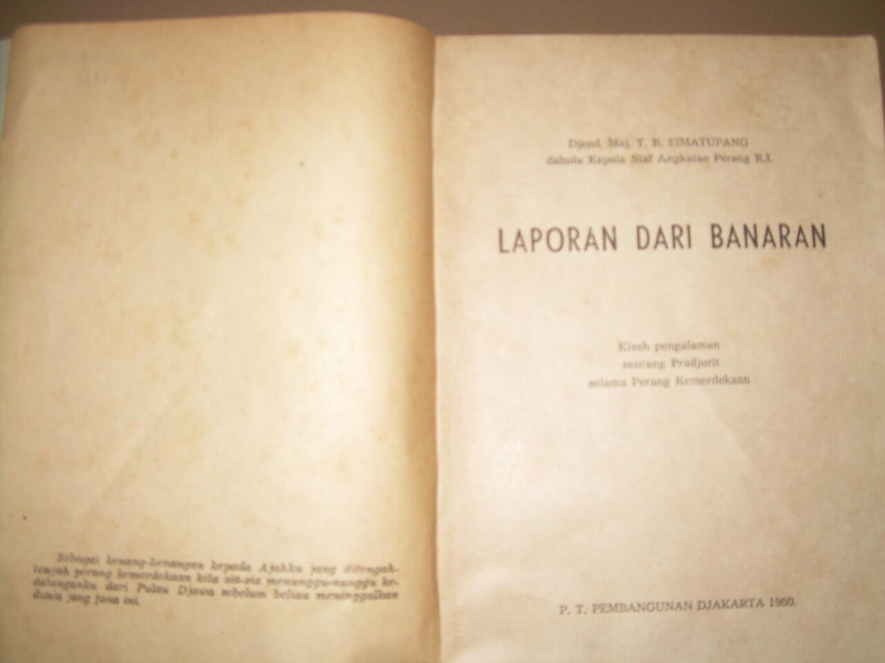 buku sejarah Laporan Dari Banaran