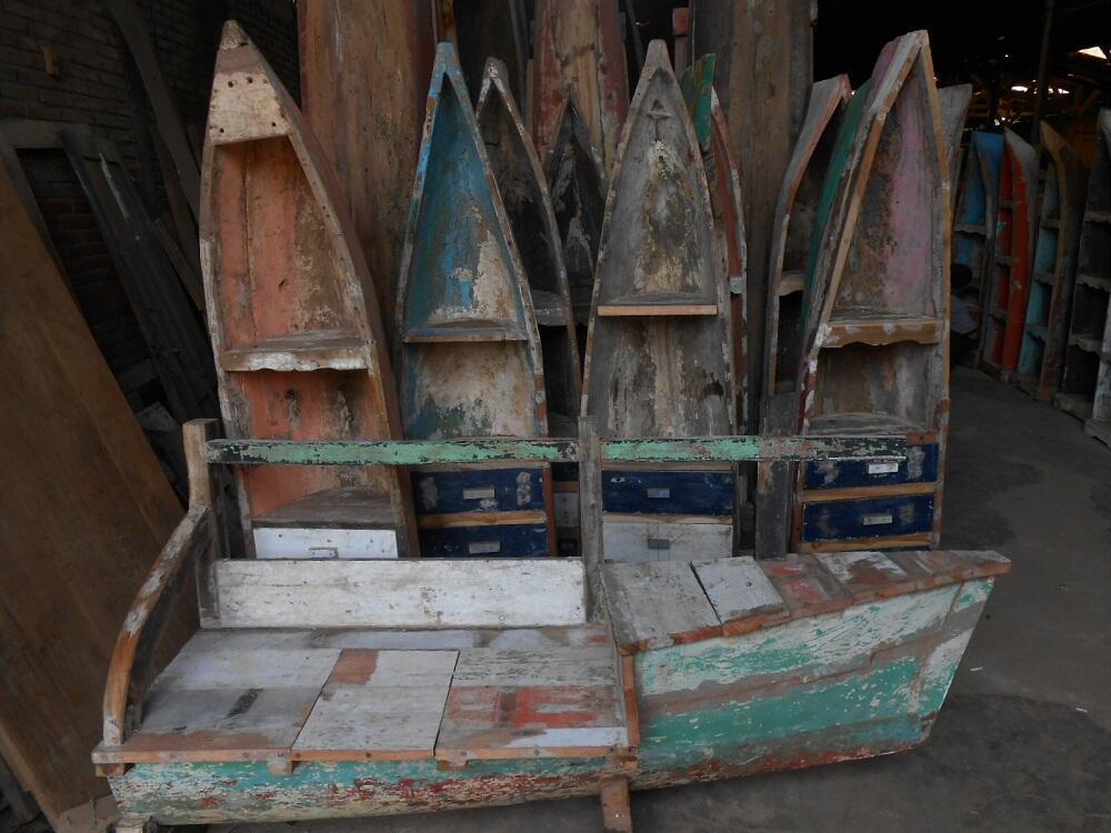 Terjual Boat Wood Furniture Jukung Sofa  Bekas  Kayu Kapal 