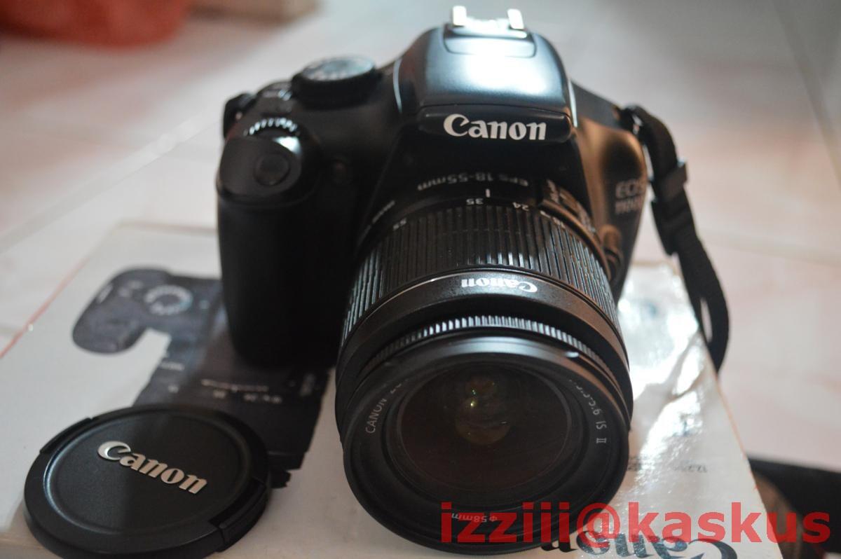 Jual Canon EOS 1100D + lensa EFS 18-55mm IS II Kit Fullset monggo gan,,,