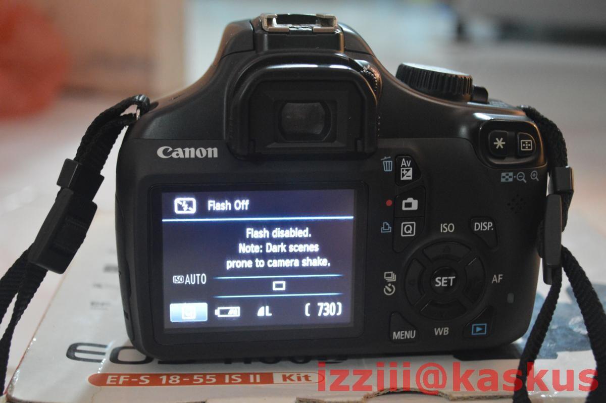 Jual Canon EOS 1100D + lensa EFS 18-55mm IS II Kit Fullset monggo gan,,,