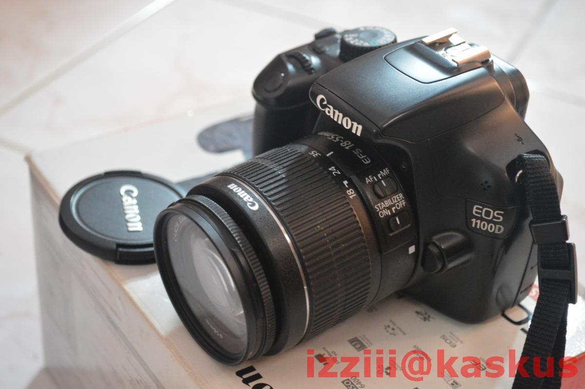 Jual Canon EOS 1100D + lensa EFS 18-55mm IS II Kit Fullset monggo gan,,,