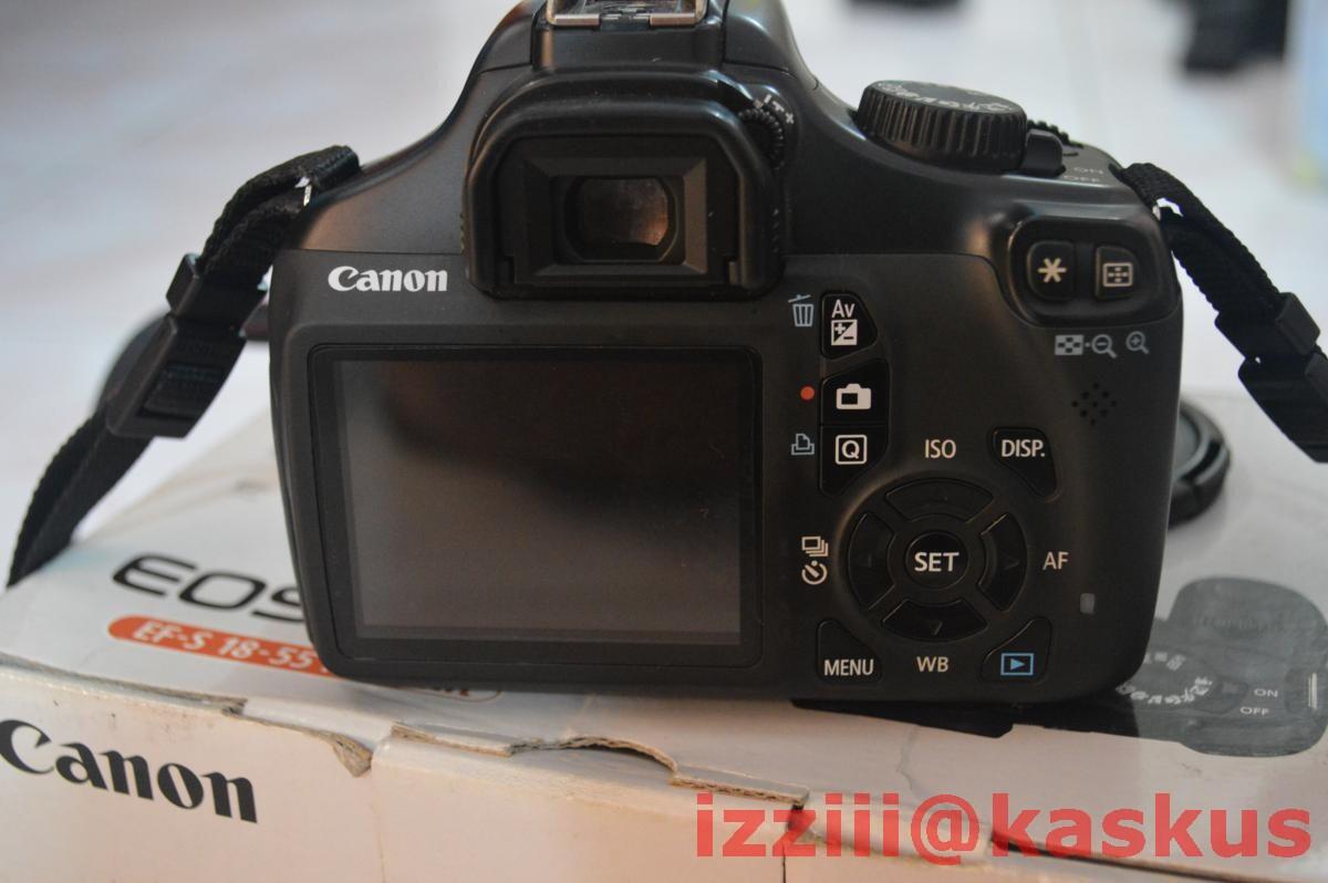Jual Canon EOS 1100D + lensa EFS 18-55mm IS II Kit Fullset monggo gan,,,