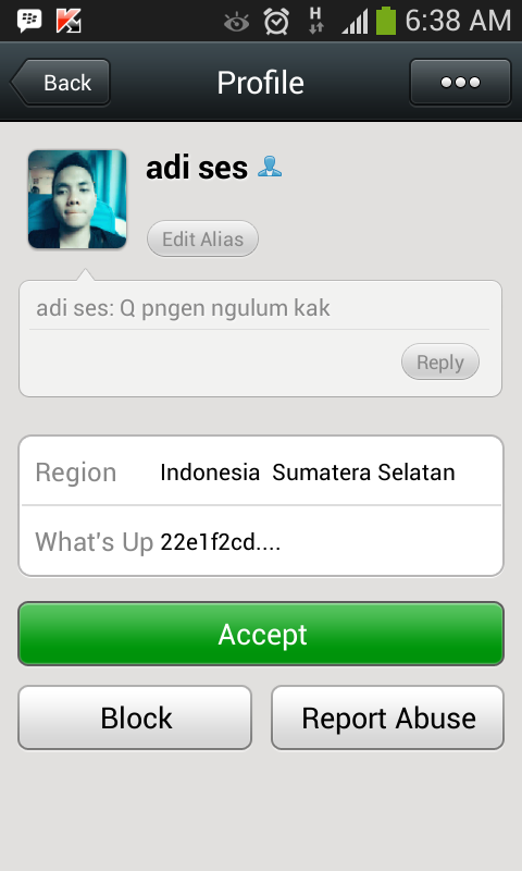 yg pake wechat masuk