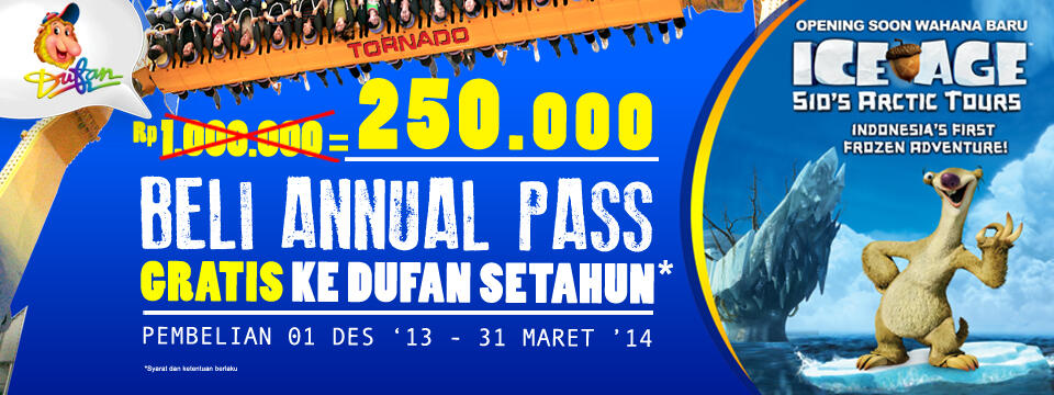 Cuma dengan Rp. 250.000, Bebas Ke Dufan Setiap Hari!