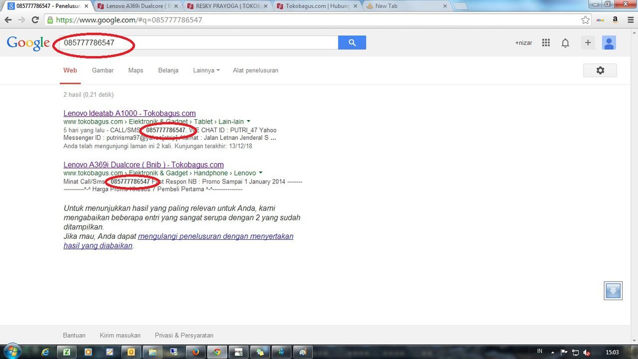 Akun email n T*koB****s Ane mau dibobol