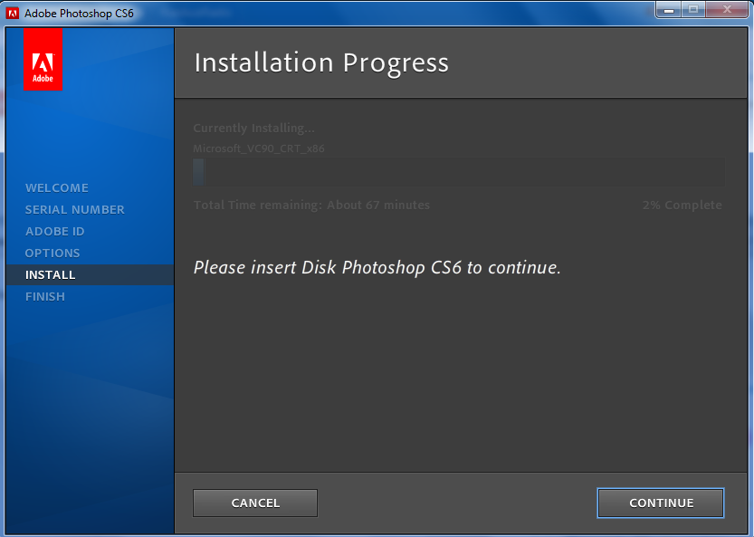 Please bantu ane Install Photoshop CS6 Gan !!