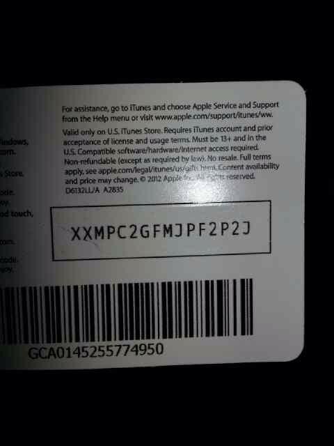 Original iTunes gift card US for sale
