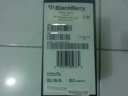 Jual Blackberry Onyx 1 (Bold 9700) Gratis Samsung Keystone 2