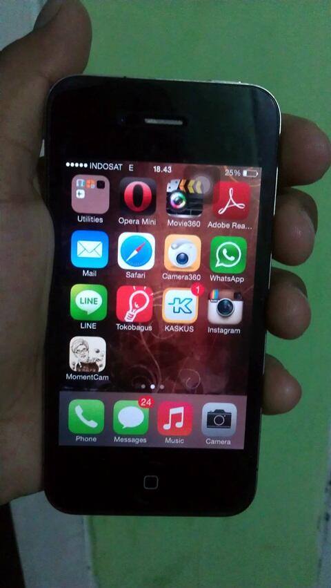 WTS iphone 4G 16Gb mulus lengkap ios 7.0.4