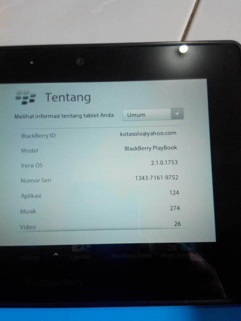 JUAL BB PLAYBOOK 16 GB MURAH