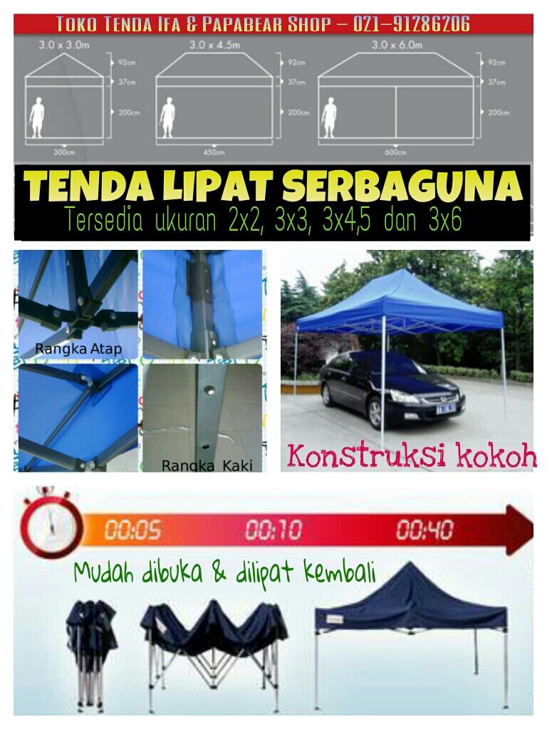 Jual tenda persegi model lipat dan tenda promosi