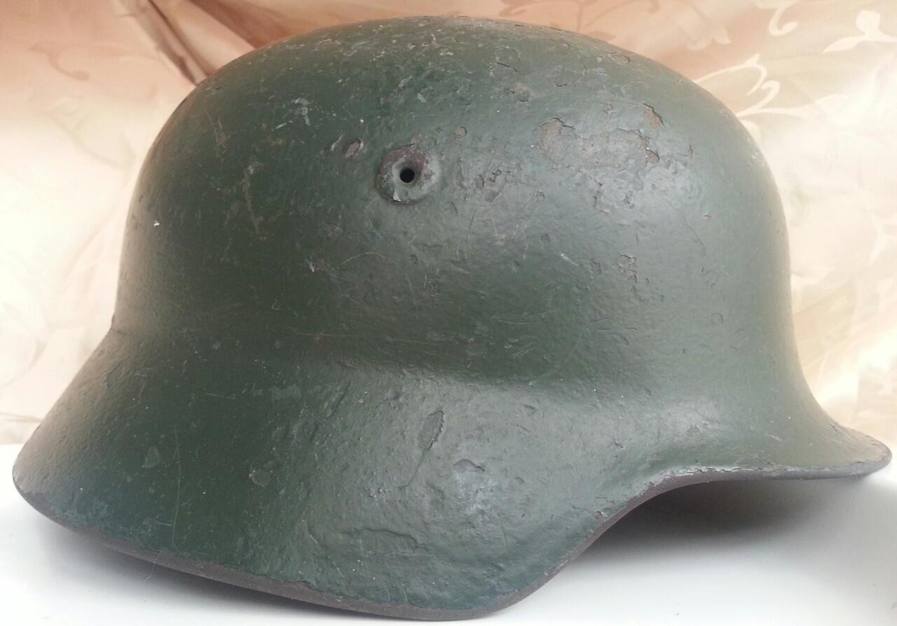 STAHLHELM WEHRMACHT M40 BUNDESGRENZSCHUTZ , Helm Asli Dari Jerman