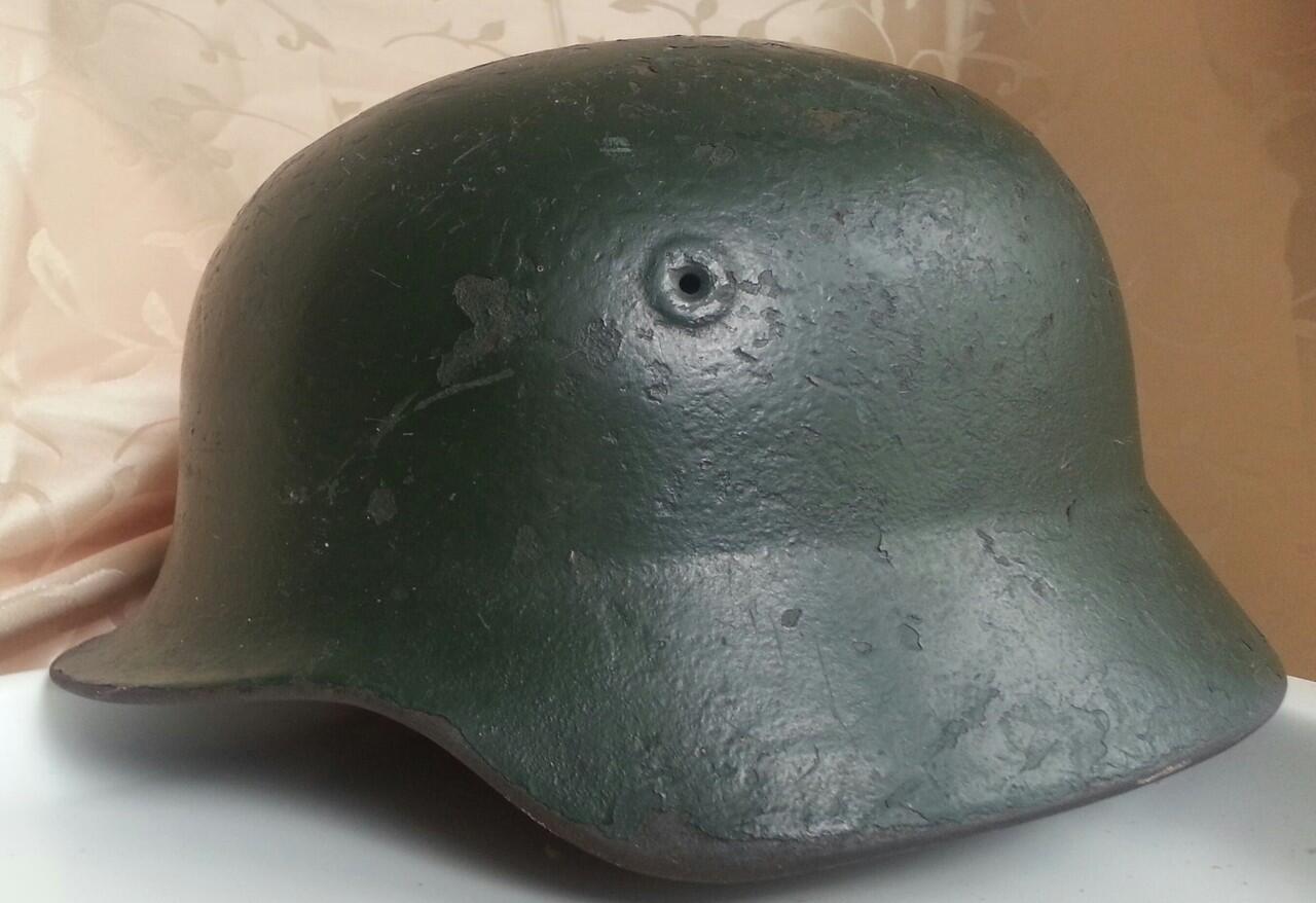 STAHLHELM WEHRMACHT M40 BUNDESGRENZSCHUTZ , Helm Asli Dari Jerman