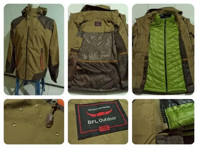 Jaket bfl outdoor size 105, L asia fit to xl