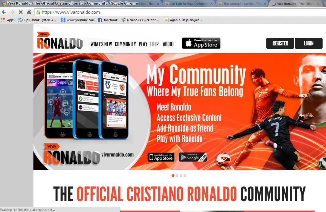 Mau liat jejaring sosial punya CR7 cekibrooot 