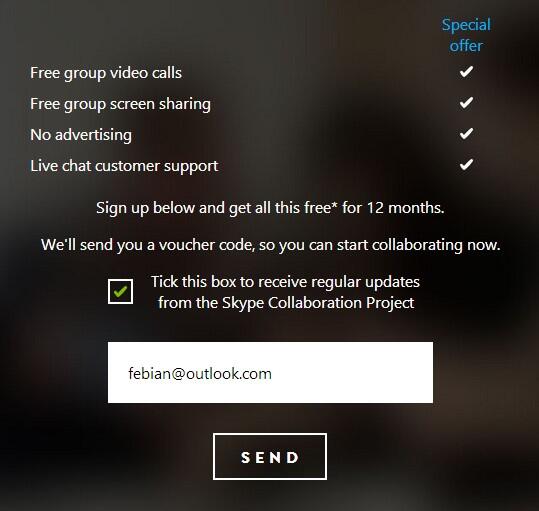 MICROSOFT MEMBAGIKAN VOUCHER SKYPE PREMIUM SECARA GRATIS