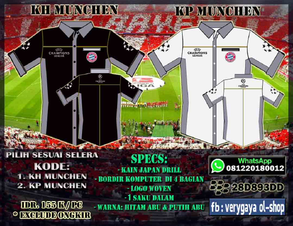KEMEJA TEMA CHAMPION (UCL): BAYERN MUNCHEN VS BORUSSIA DORTMUND