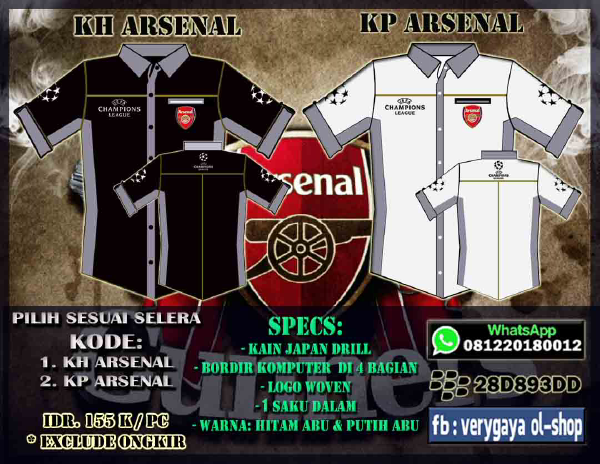 KEMEJA BPL (TEMA UCL) - CLUB: M. UNITED, CITY, ARSENAL, CHELSEA, LIVERPOOL, SPURS