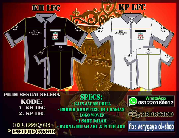 KEMEJA BPL (TEMA UCL) - CLUB: M. UNITED, CITY, ARSENAL, CHELSEA, LIVERPOOL, SPURS