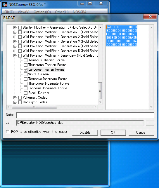 &#91;DS Emulator&#93; CHEATS Pokemon Black/White &amp; Black/White 2