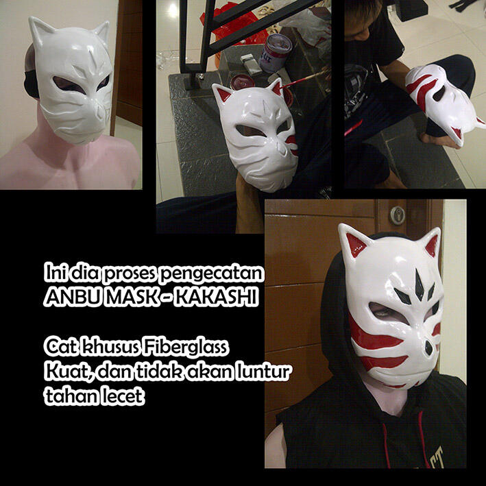 TOPENG ANBU KAKASHI MASK PERTAMA DI INDONESIA KEREN FIBERGLASS 2014