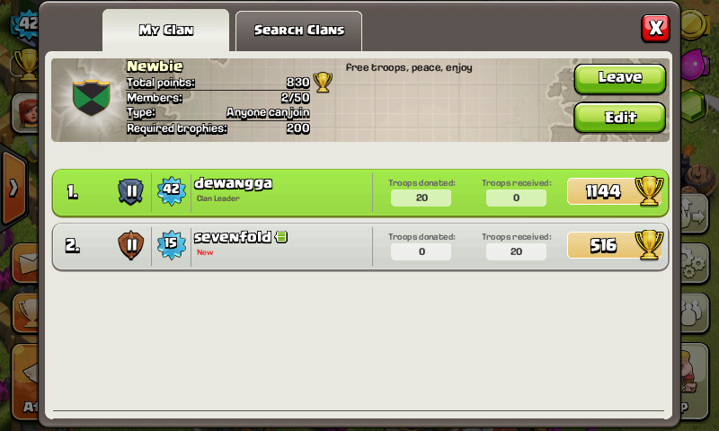 Clash of Clans &quot;Newbie&quot; = Anyone Can Join 