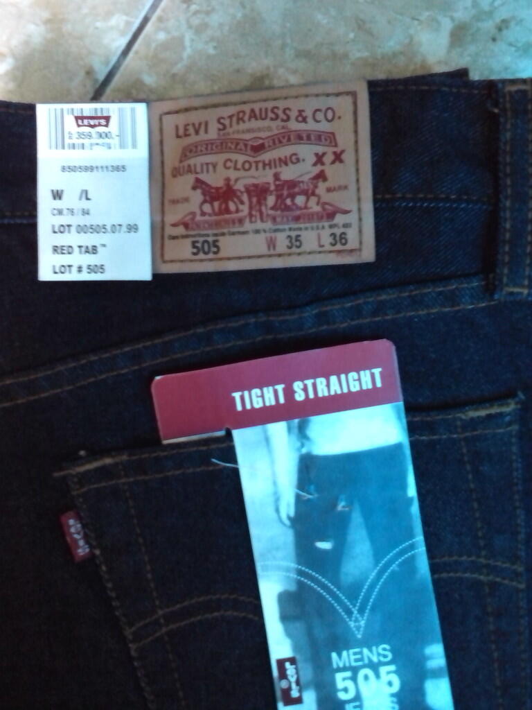 Celana Jeans Levi's 505 hitam murmer