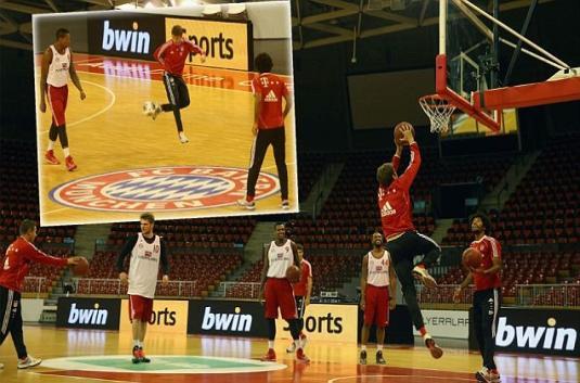 Video : Aksi Keren Bintang Bayern Munich Tanding Basket Dengan Profesional