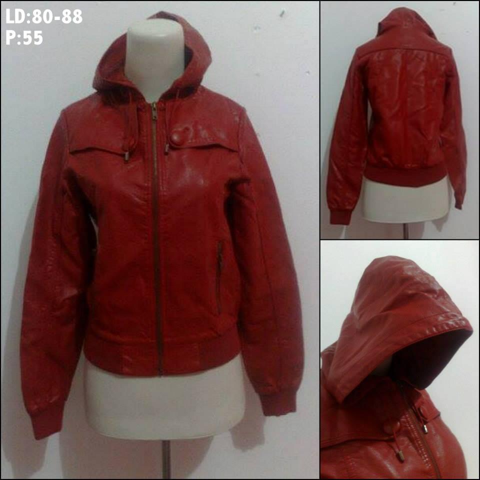 garage sale preloved jaket kulit wanita women leather jacket mulus like new