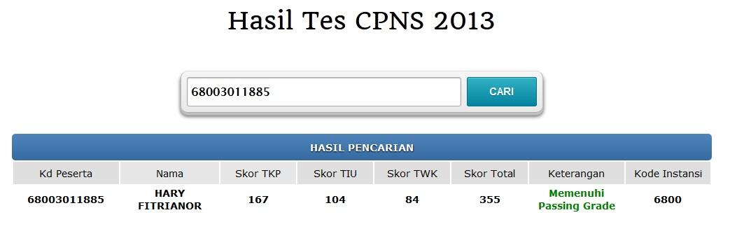 Ada kah Kaskuser yg lulus CPNS hari ini