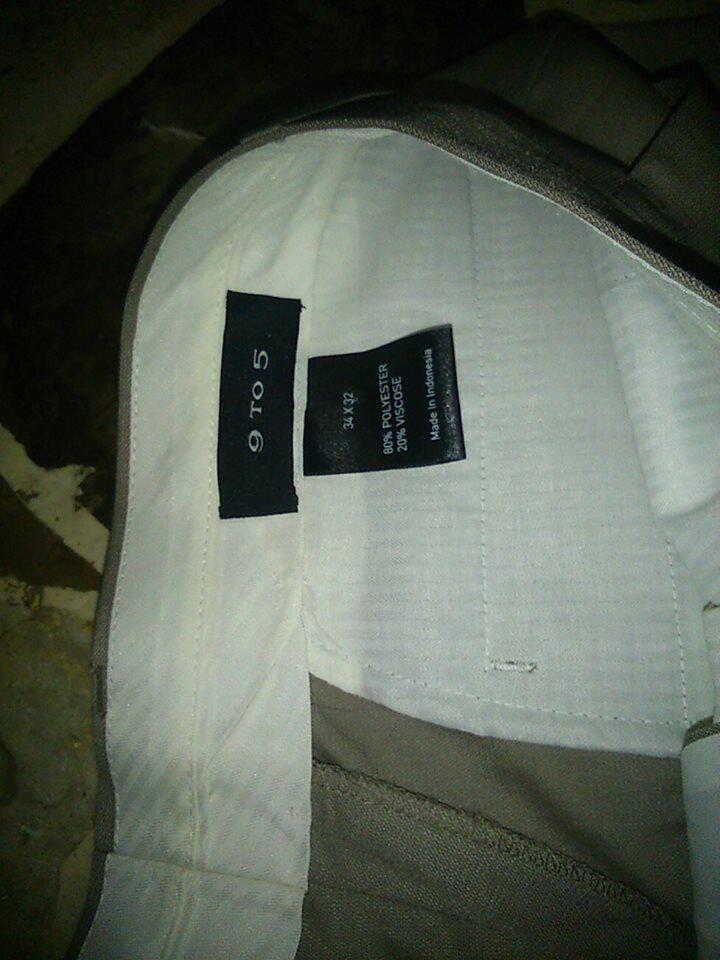 Kemeja Executive dan Celana Bahan Wood 9 to 5 Original