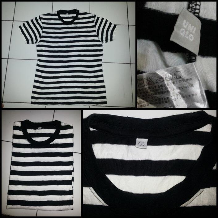 TEES / SHIRT BLACK STRIP UNIQLO DAN SWEATER / ZIPPER UNIQLO ORIGINAL MULUS MURAH