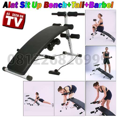 Alat Sit Up Bench+Tali+Barbel Pin BB 2A6D5B30