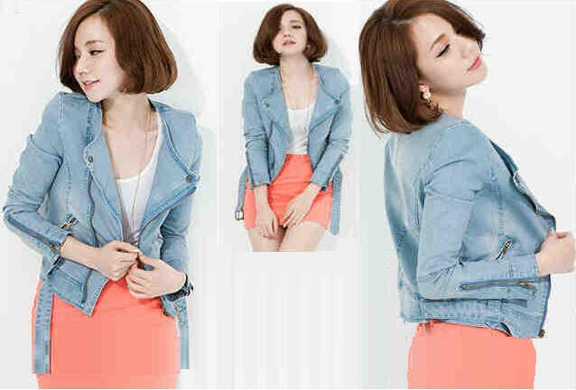 Jaket Jeans Mango Zipper